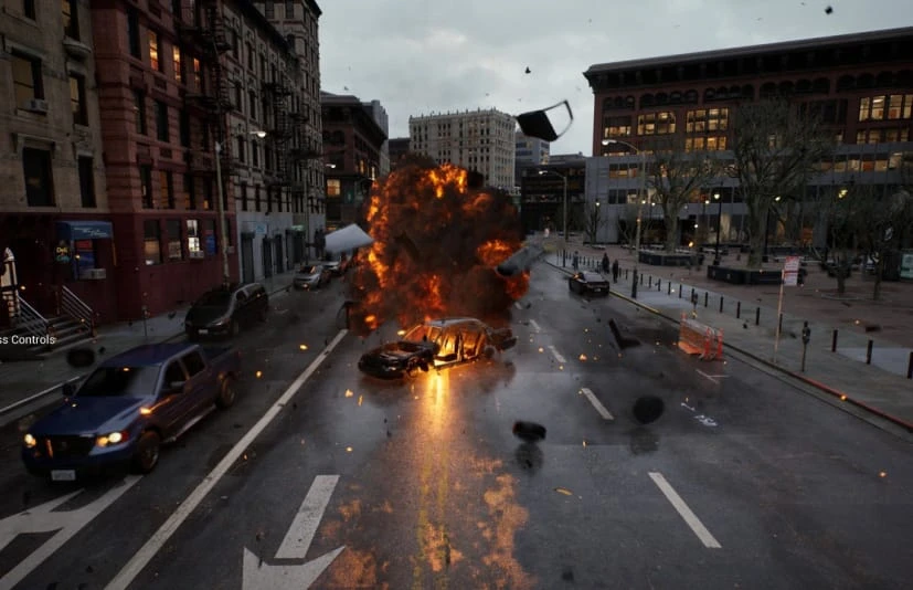 汽车车祸爆炸翻滚视觉特效 - Car VFX