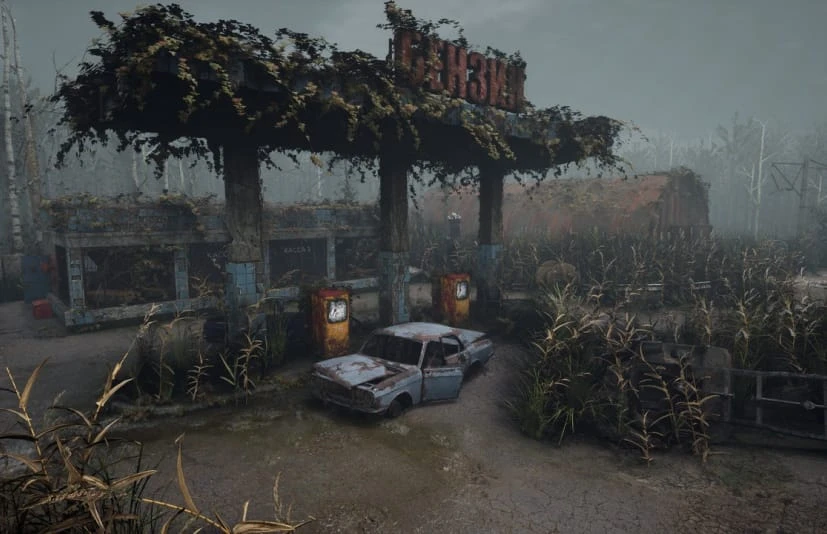 后启示录沼泽森林工业区车库 - Swampy industrial zone