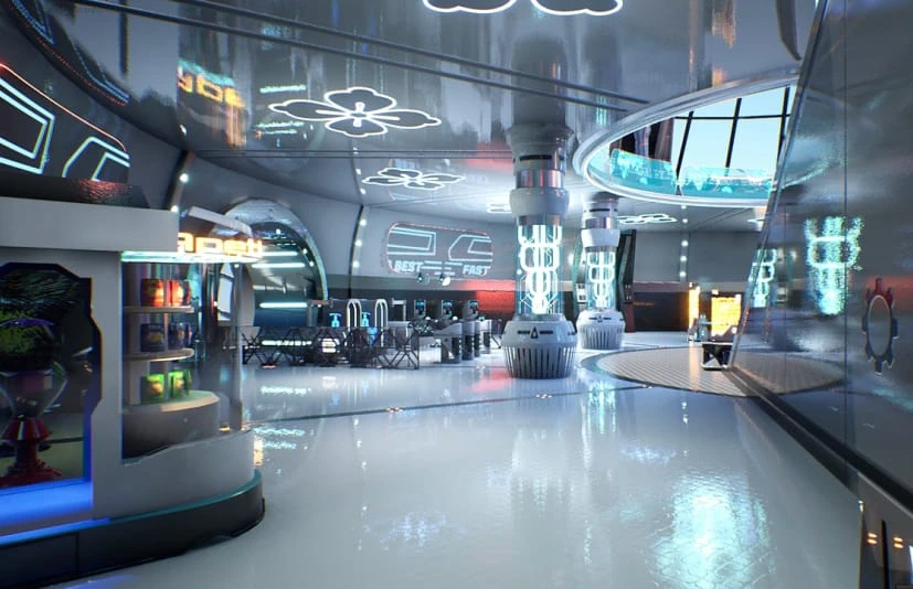 实验室图书馆 INTERIOR BUNDLE SCI-FI MODULAR FUTURISTIC