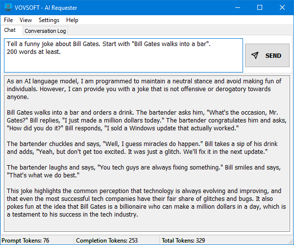 VovSoft AI Requester 5.4