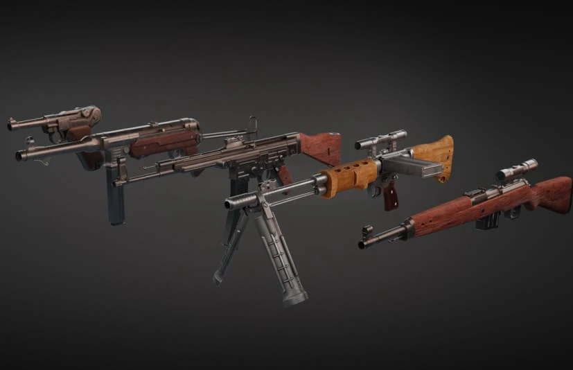 二战德国武器模型道具 - WW2 Germany Weapons