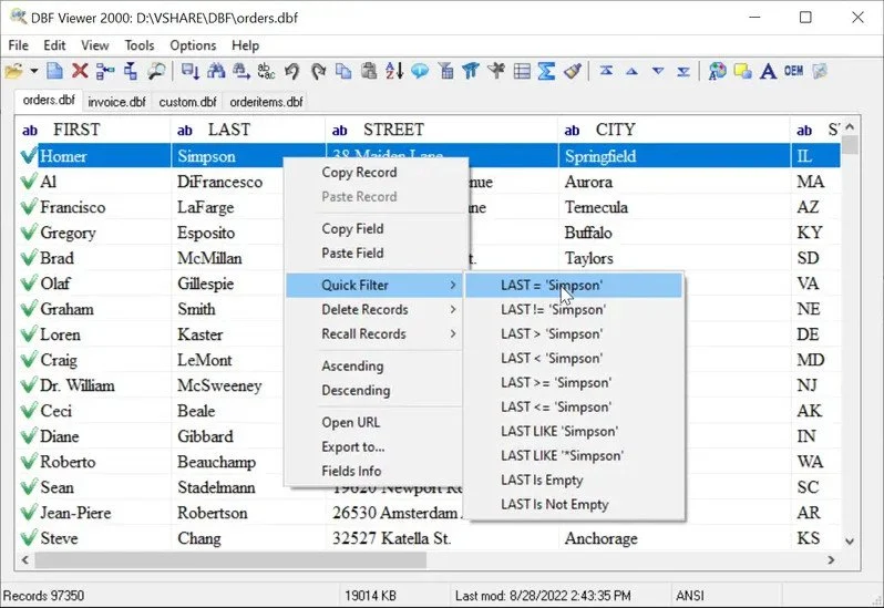 DBF Viewer 2000 v9.32 Multilingual