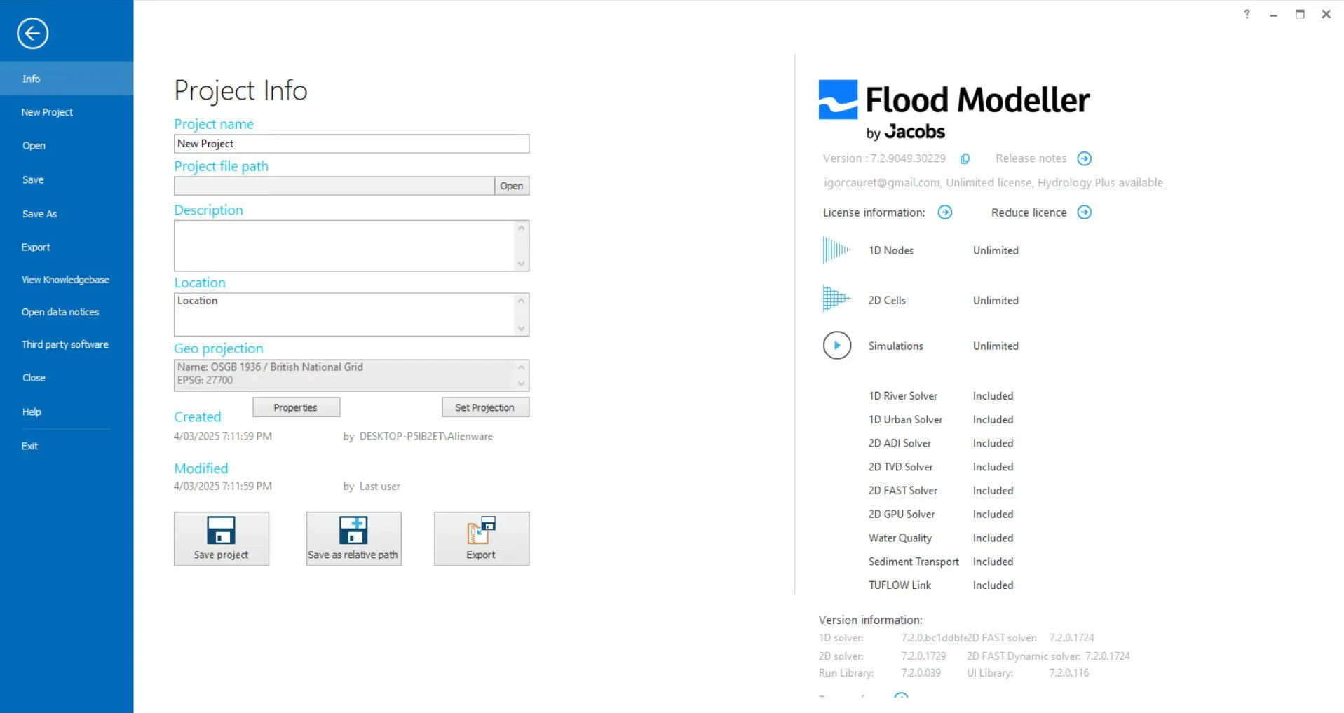Flood Modeller 7.4.9648.26830
