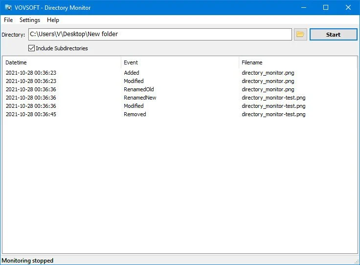 VovSoft Directory Monitor 2.2
