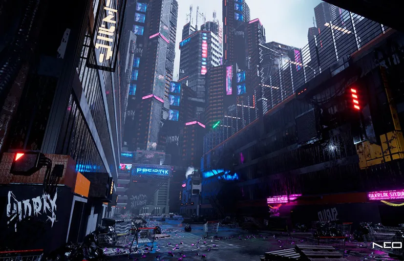 赛博朋克建筑资源包 - Cyberpunk Buildings Pack