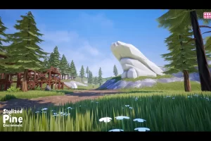 风格化松树环境 – Stylized Pine Environment – Build a Modular Fort – By Kekdot