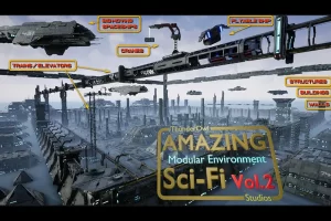 科幻飞船基地星战场景 – Amazing Sci-Fi Vol.2 “SE”