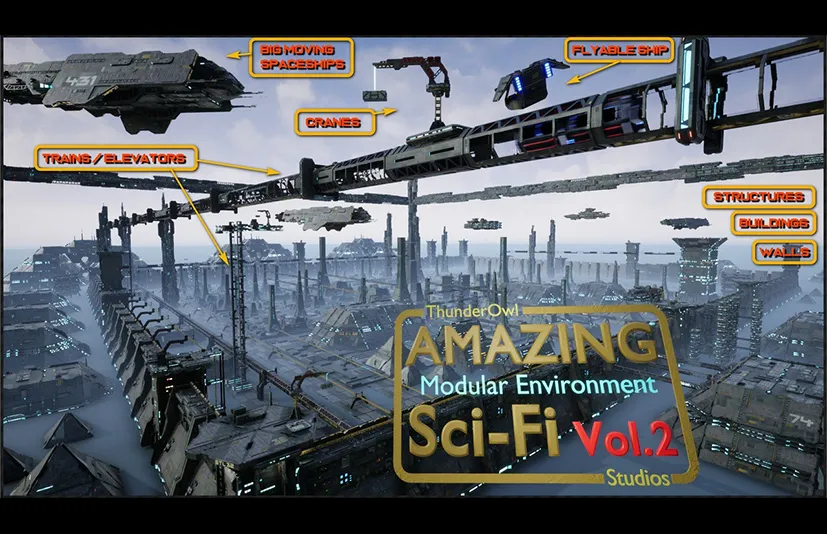 科幻飞船基地星战场景 - Amazing Sci-Fi Vol.2 "SE"