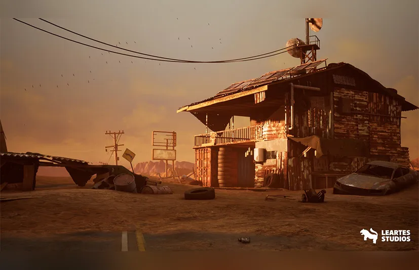 后世界末日沙漠环境 - Post Apocalyptic Desert Environment ( Post Desert Apocalyptic Wild Desert 3D )