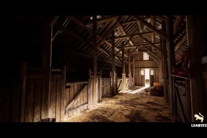 中世纪西方马厩马棚 场景 – Stable Environment ( Stable Medieval Medieval Horse Horse 3D Art Wood Wood )