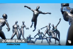 105个僵尸动画动作捕捉 + 281个额外僵尸音频 – 105 Zombie Animations Mocap + 281 Bonus Zombie Audio