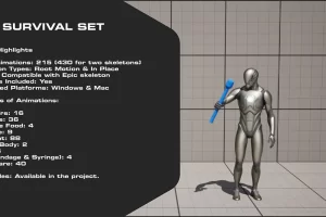 生存游戏幸存者人物动作动画包 – Survival Set