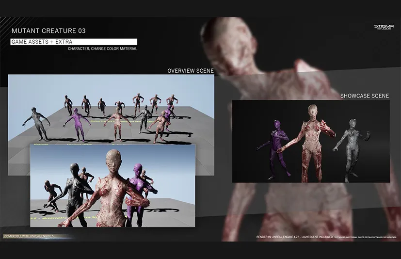 突变生物 - Mutant Creature 03 - Game Assets + Extra