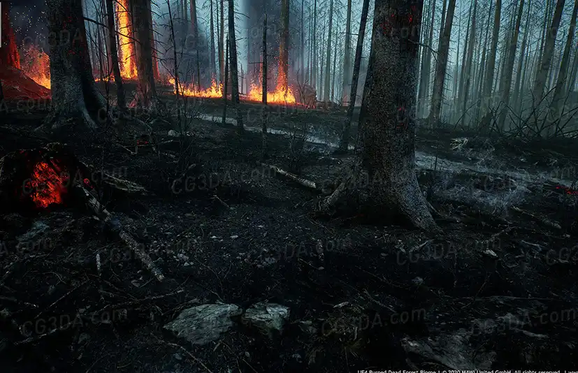 山火枯树森林-MW Burned Dead Trees Forest Biome