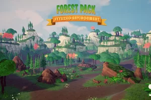 风格化森林包 – FOREST Stylized Forest Pack – Forest Assets, Forest foliage, Forest Landscape