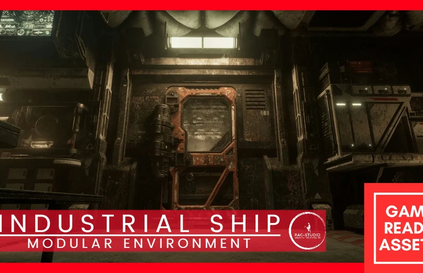 工业货船 UE5 资产包 - Industrial Ship
