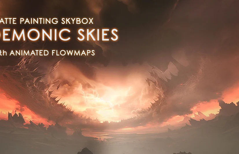 Demonic Skies 天空盒包 - Matte Painting Skybox Pack: Demonic Skies