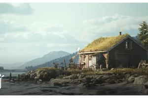 北欧渔舍 – 沿岸湖边小屋 [室内+室外] – Nordic Fishing Hut – Coastal Lakeside Cabin [Interior + Exterior]