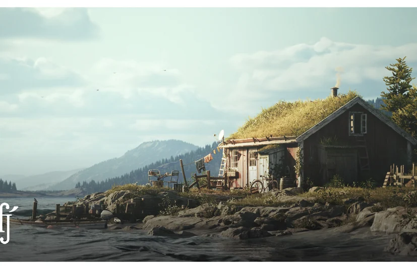 北欧渔舍 - 沿岸湖边小屋 [室内+室外] - Nordic Fishing Hut - Coastal Lakeside Cabin [Interior + Exterior]