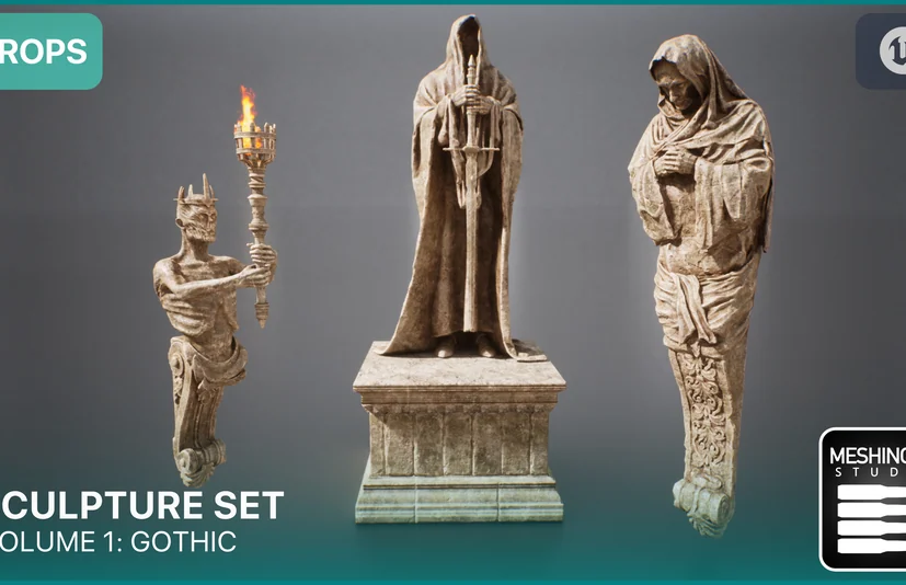 哥特式雕塑套装 - Sculpture Set - V.01: Gothic