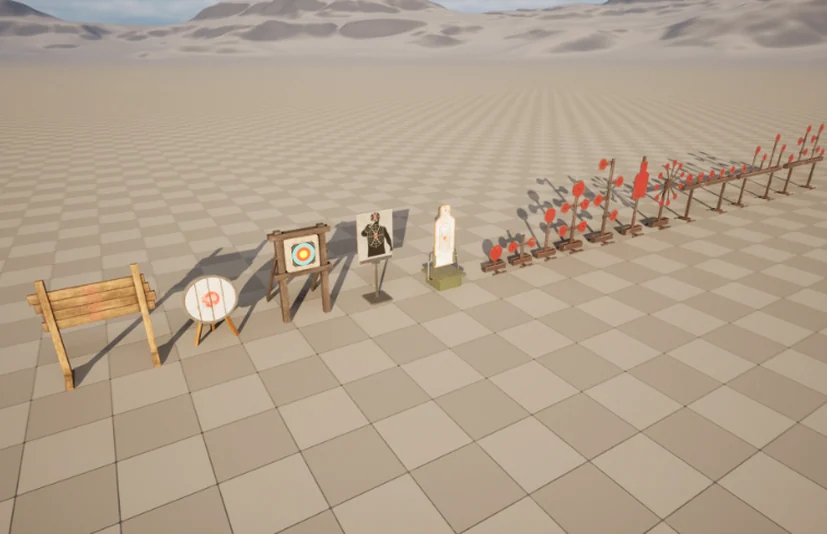 射击靶标3D模型包 - Shooting Targets