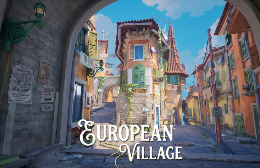 风格化欧洲村庄场景 - Stylized European Village
